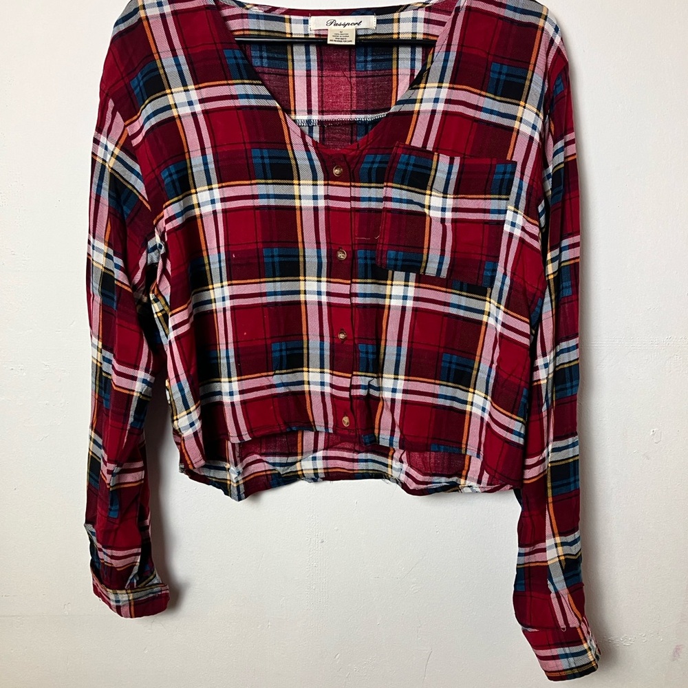 Passport Red and Blue Plaid Button-Down Shirt
